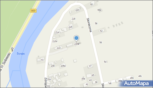 Krościenko nad Dunajcem, Zdrojowa, 210a, mapa Krościenko nad Dunajcem