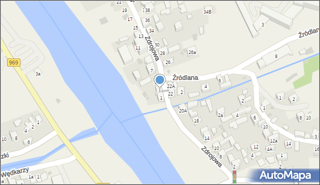 Krościenko nad Dunajcem, Zdrojowa, 3, mapa Krościenko nad Dunajcem