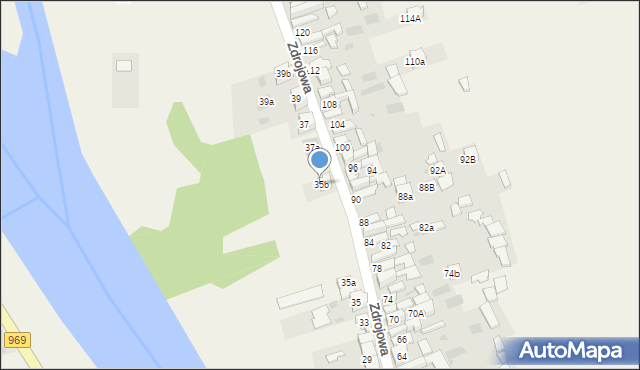 Krościenko nad Dunajcem, Zdrojowa, 35b, mapa Krościenko nad Dunajcem