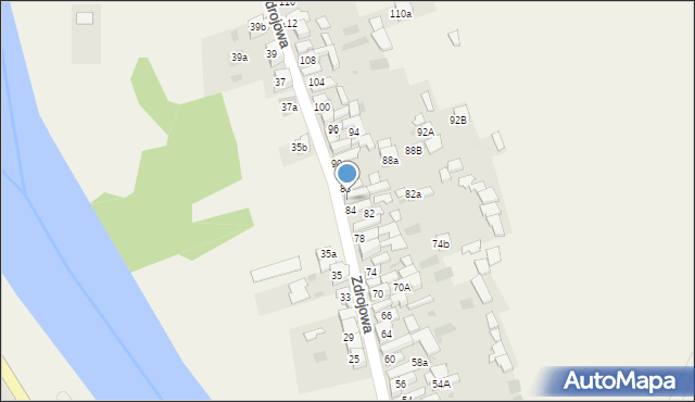 Krościenko nad Dunajcem, Zdrojowa, 86, mapa Krościenko nad Dunajcem