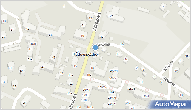 Kudowa-Zdrój, Zdrojowa, 20, mapa Kudowa-Zdrój