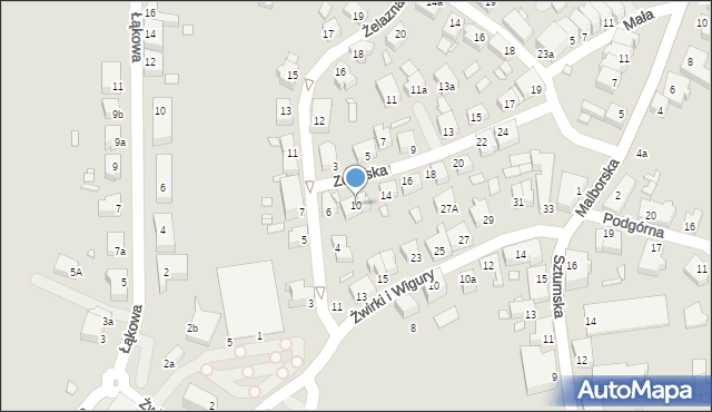 Kwidzyn, Zduńska, 10, mapa Kwidzyn