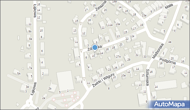 Kwidzyn, Zduńska, 12, mapa Kwidzyn