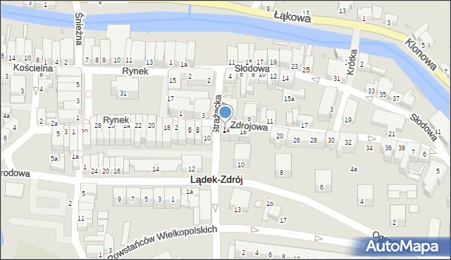 Lądek-Zdrój, Zdrojowa, 14, mapa Lądek-Zdrój