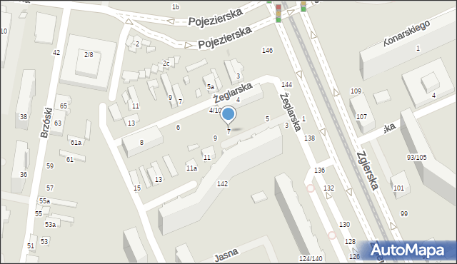 Łódź, Zduńska, 7, mapa Łodzi