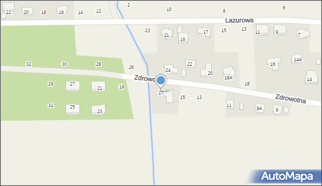 Marysin, Zdrowotna, 17, mapa Marysin