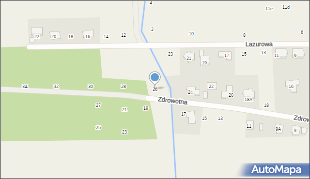 Marysin, Zdrowotna, 26, mapa Marysin