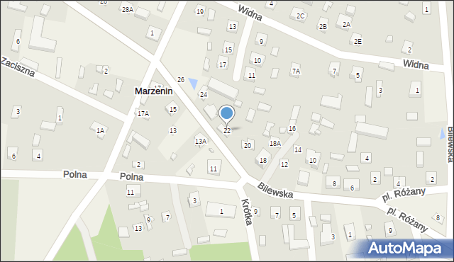 Marzenin, Zduńska, 22, mapa Marzenin