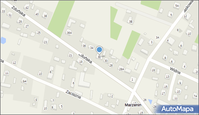 Marzenin, Zduńska, 32, mapa Marzenin