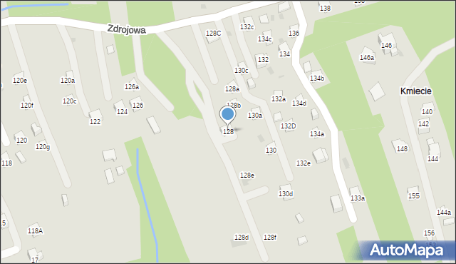 Myślenice, Zdrojowa, 128, mapa Myślenice