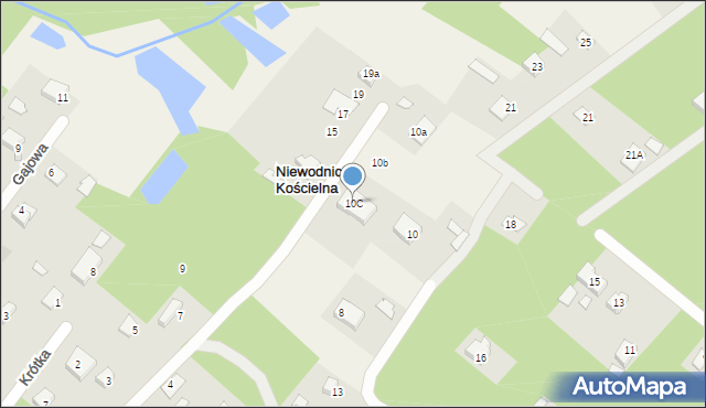 Niewodnica Kościelna, Zdrojowa, 10C, mapa Niewodnica Kościelna