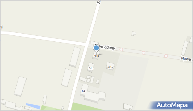 Nowe Zduny, Zduńska Dąbrowa, 64B, mapa Nowe Zduny