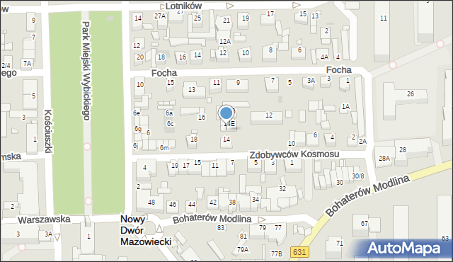 Nowy Dwór Mazowiecki, Zdobywców Kosmosu, 14D, mapa Nowy Dwór Mazowiecki