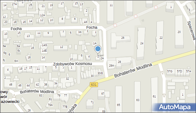 Nowy Dwór Mazowiecki, Zdobywców Kosmosu, 2, mapa Nowy Dwór Mazowiecki