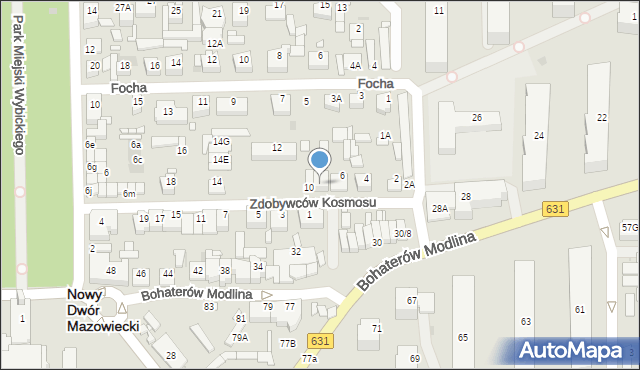 Nowy Dwór Mazowiecki, Zdobywców Kosmosu, 8A, mapa Nowy Dwór Mazowiecki