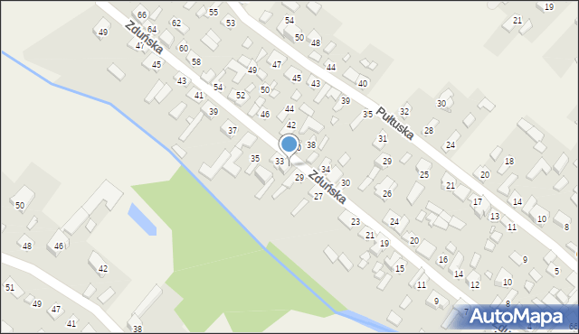 Okuniew, Zduńska, 31, mapa Okuniew