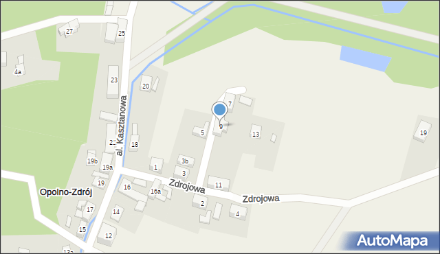 Opolno-Zdrój, Zdrojowa, 9, mapa Opolno-Zdrój