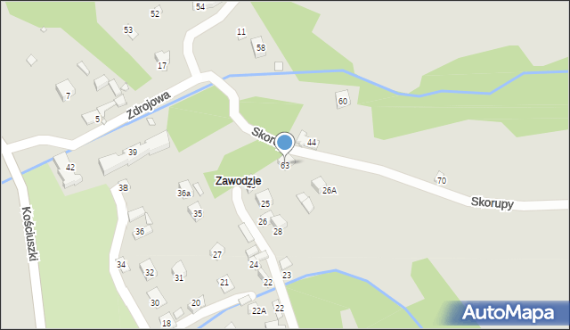 Piwniczna-Zdrój, Zdrojowa, 63, mapa Piwniczna-Zdrój