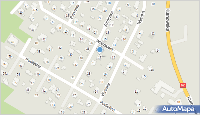 Płock, Zdrojowa, 19, mapa Płock