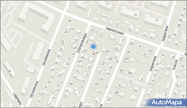 Płock, Zdziarskiego Bolesława, 16A, mapa Płock