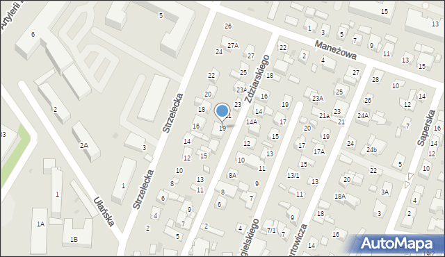 Płock, Zdziarskiego Bolesława, 19, mapa Płock