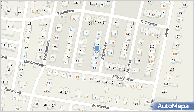 Pruszków, Zdzisława, 48, mapa Pruszków