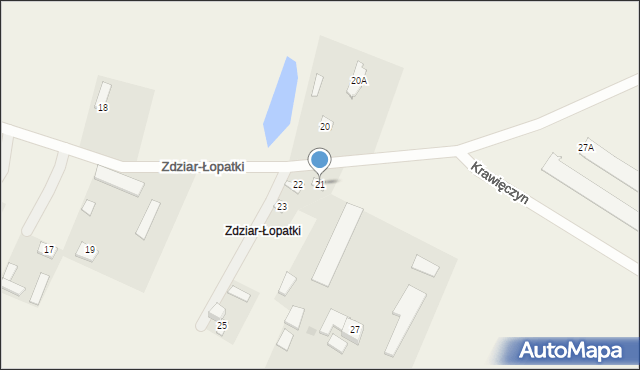 Sarzyn, Zdziar-Łopatki, 21, mapa Sarzyn