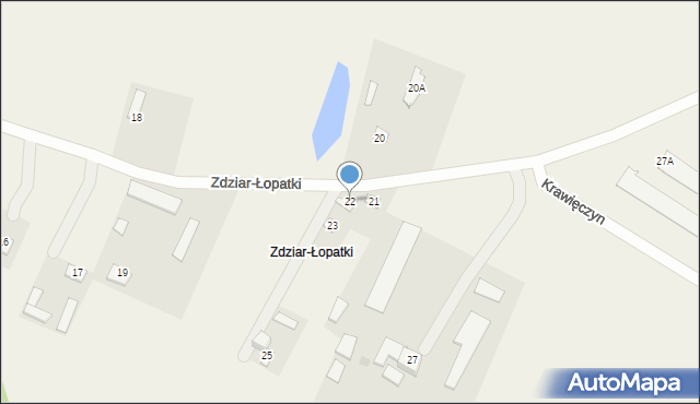 Sarzyn, Zdziar-Łopatki, 22, mapa Sarzyn