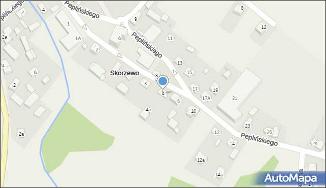 Skorzewo, Zdrojewskiego Antoniego, gen., 4, mapa Skorzewo