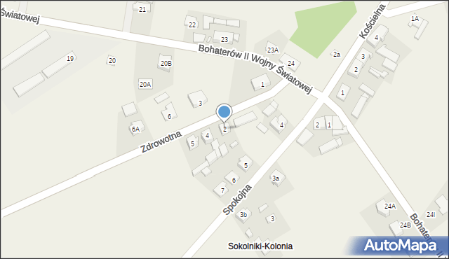 Sokolniki, Zdrowotna, 2, mapa Sokolniki