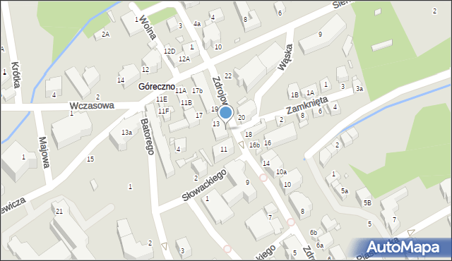 Świeradów-Zdrój, Zdrojowa, 13a, mapa Świeradów-Zdrój