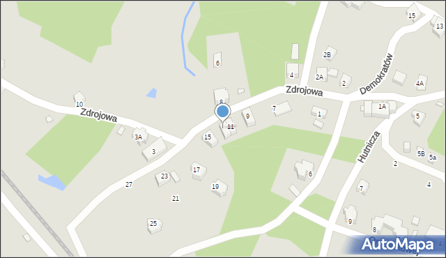 Szklarska Poręba, Zdrojowa, 13, mapa Szklarska Poręba