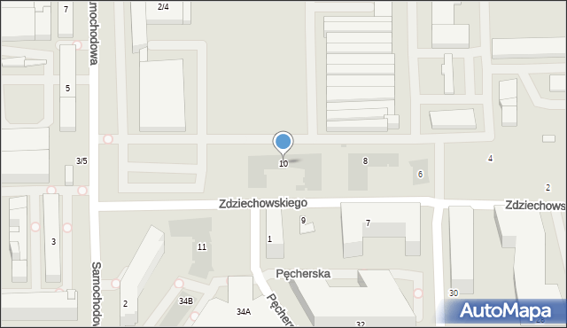 Warszawa, Zdziechowskiego Mariana, 10, mapa Warszawy