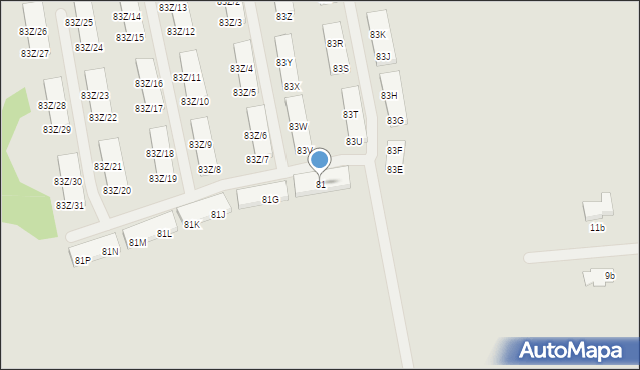 Warszawa, Zdziarska, 81, mapa Warszawy