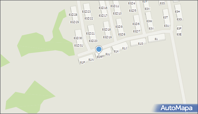 Warszawa, Zdziarska, 81M, mapa Warszawy