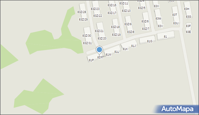 Warszawa, Zdziarska, 81N, mapa Warszawy