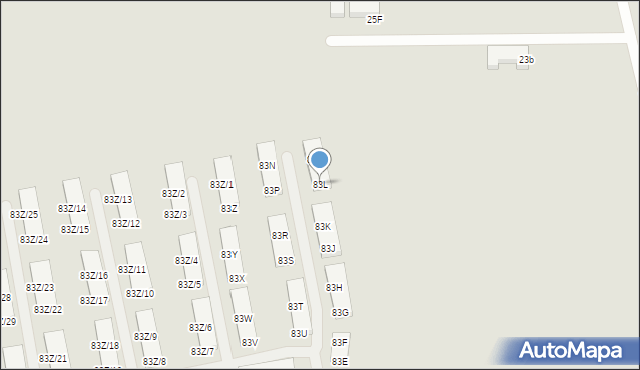 Warszawa, Zdziarska, 83L, mapa Warszawy