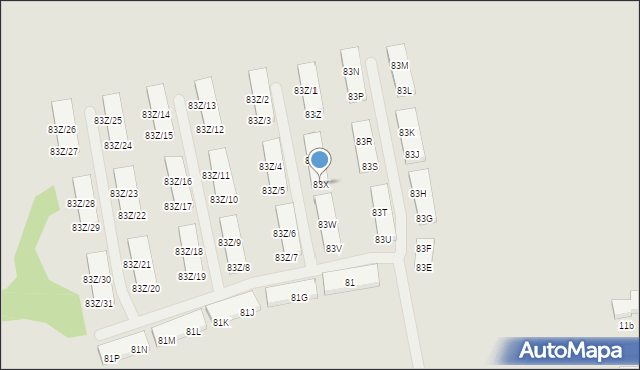 Warszawa, Zdziarska, 83X, mapa Warszawy