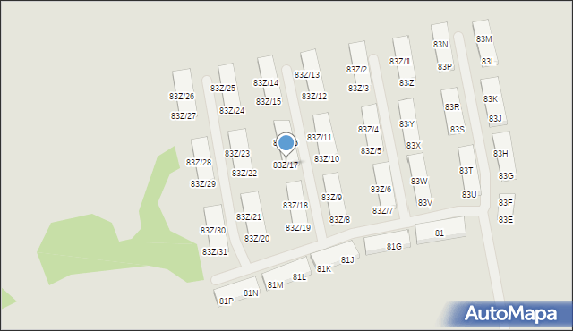 Warszawa, Zdziarska, 83Z/17, mapa Warszawy