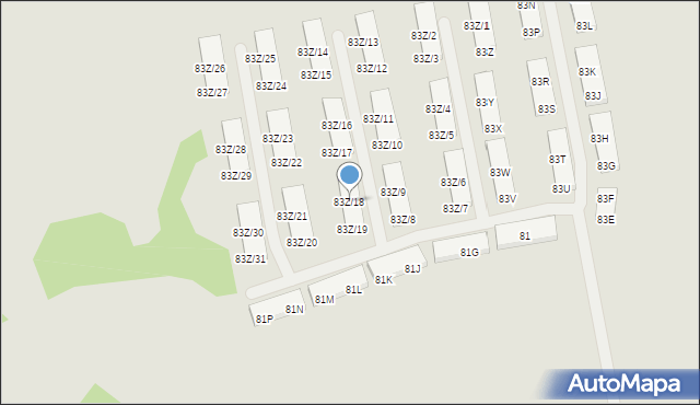 Warszawa, Zdziarska, 83Z/18, mapa Warszawy