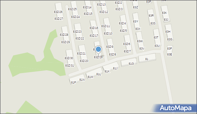 Warszawa, Zdziarska, 83Z/19, mapa Warszawy