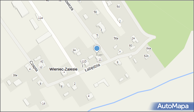 Wieniec-Zalesie, Zdrojowa, 50, mapa Wieniec-Zalesie