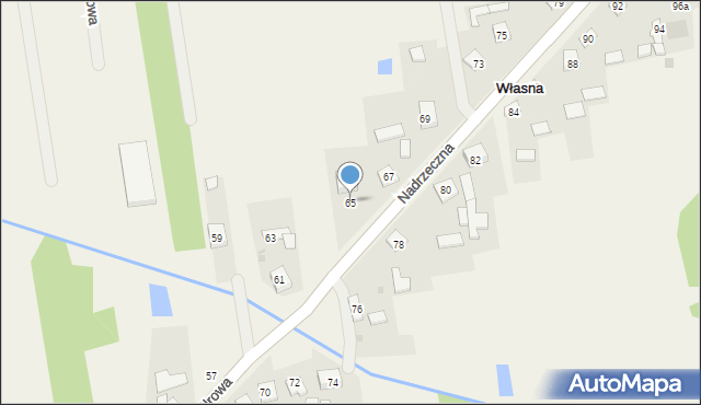 Własna, Zdrowa, 65, mapa Własna