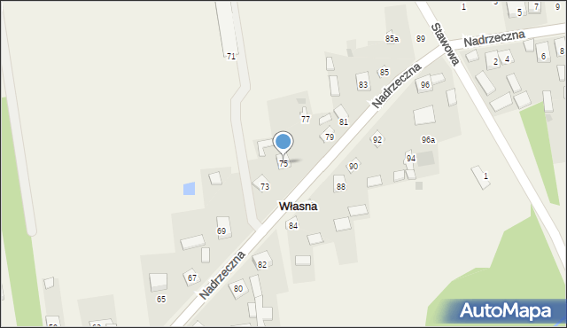 Własna, Zdrowa, 75, mapa Własna