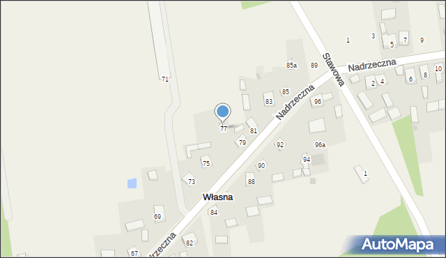 Własna, Zdrowa, 77, mapa Własna