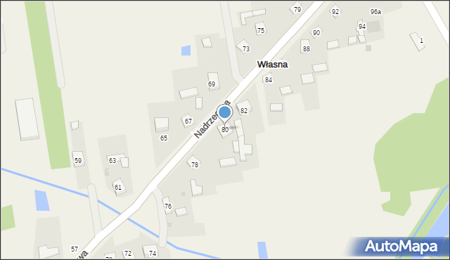 Własna, Zdrowa, 80, mapa Własna