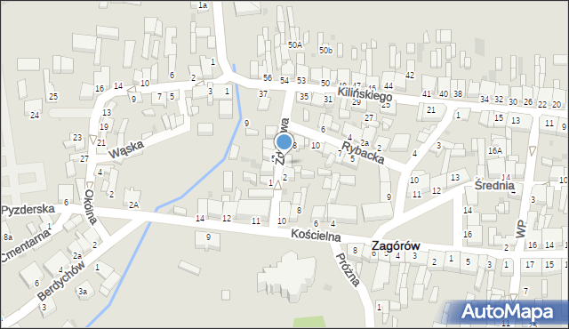 Zagórów, Zdrojowa, 4, mapa Zagórów