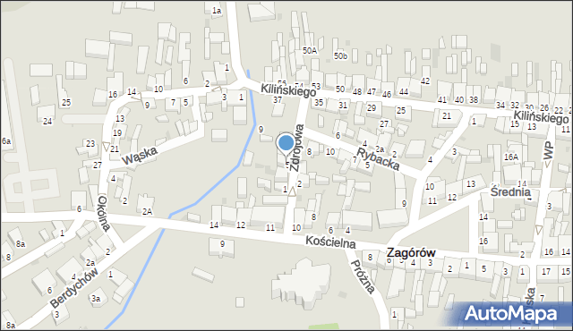 Zagórów, Zdrojowa, 5, mapa Zagórów