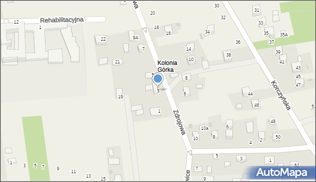 Zbludowice, Zdrojowa, 3, mapa Zbludowice