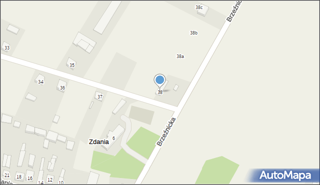 Zdania, Zdania, 38, mapa Zdania